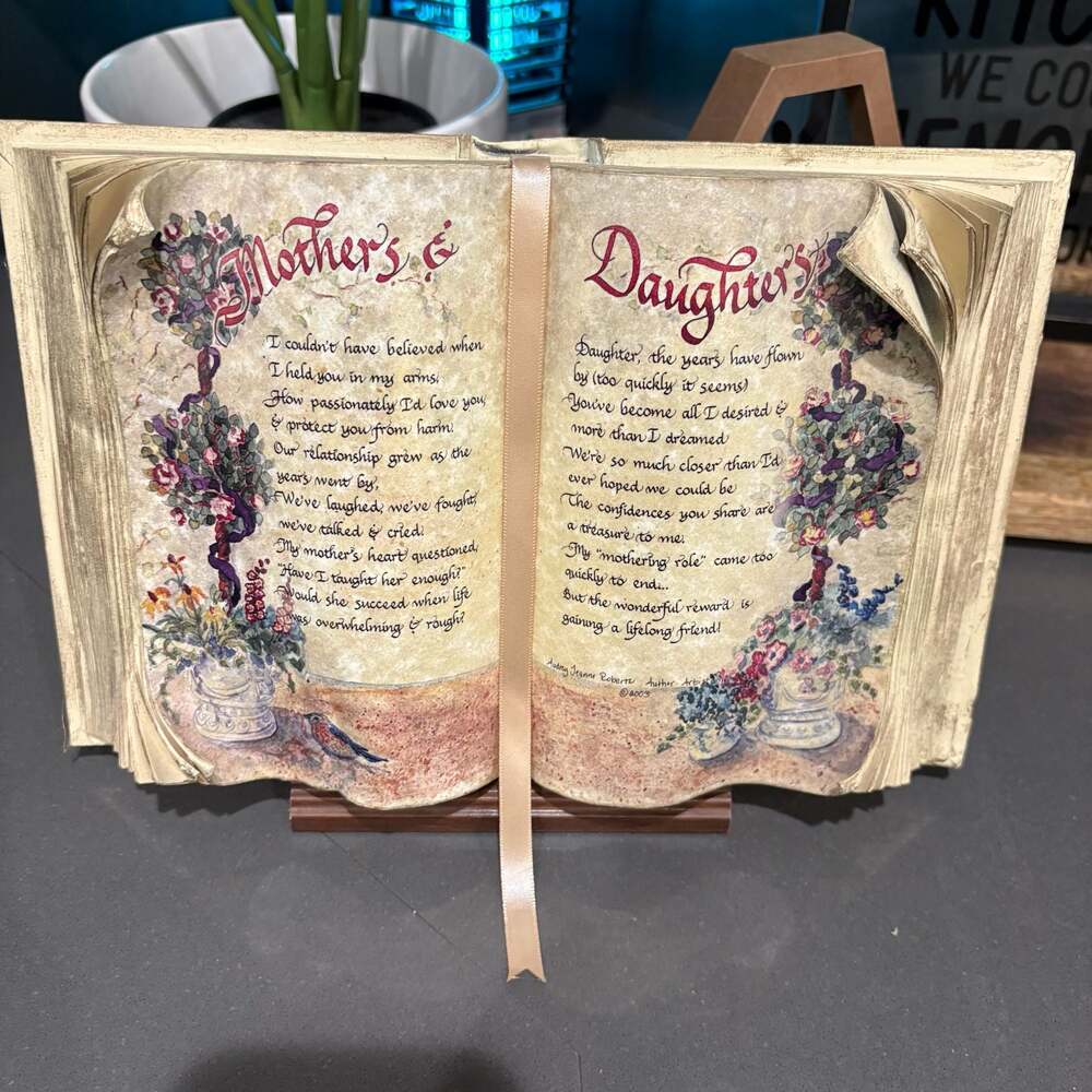 Audrey Jeanne Roberts Books of Love Mother & Daughter Poem Sculpture